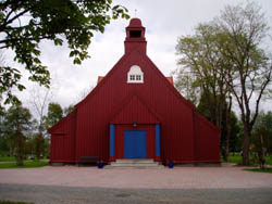 Wooden church at Stavne cemetery