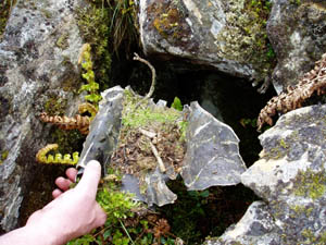 Wreckage found hidden under boulders